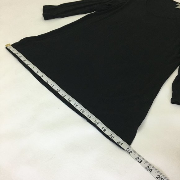 J Jill Black Round Neck Top Stretch Thin Lt weight - Picture 11 of 12